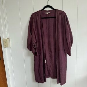 Eleven Eleven Purple Satin Pull Over One Size